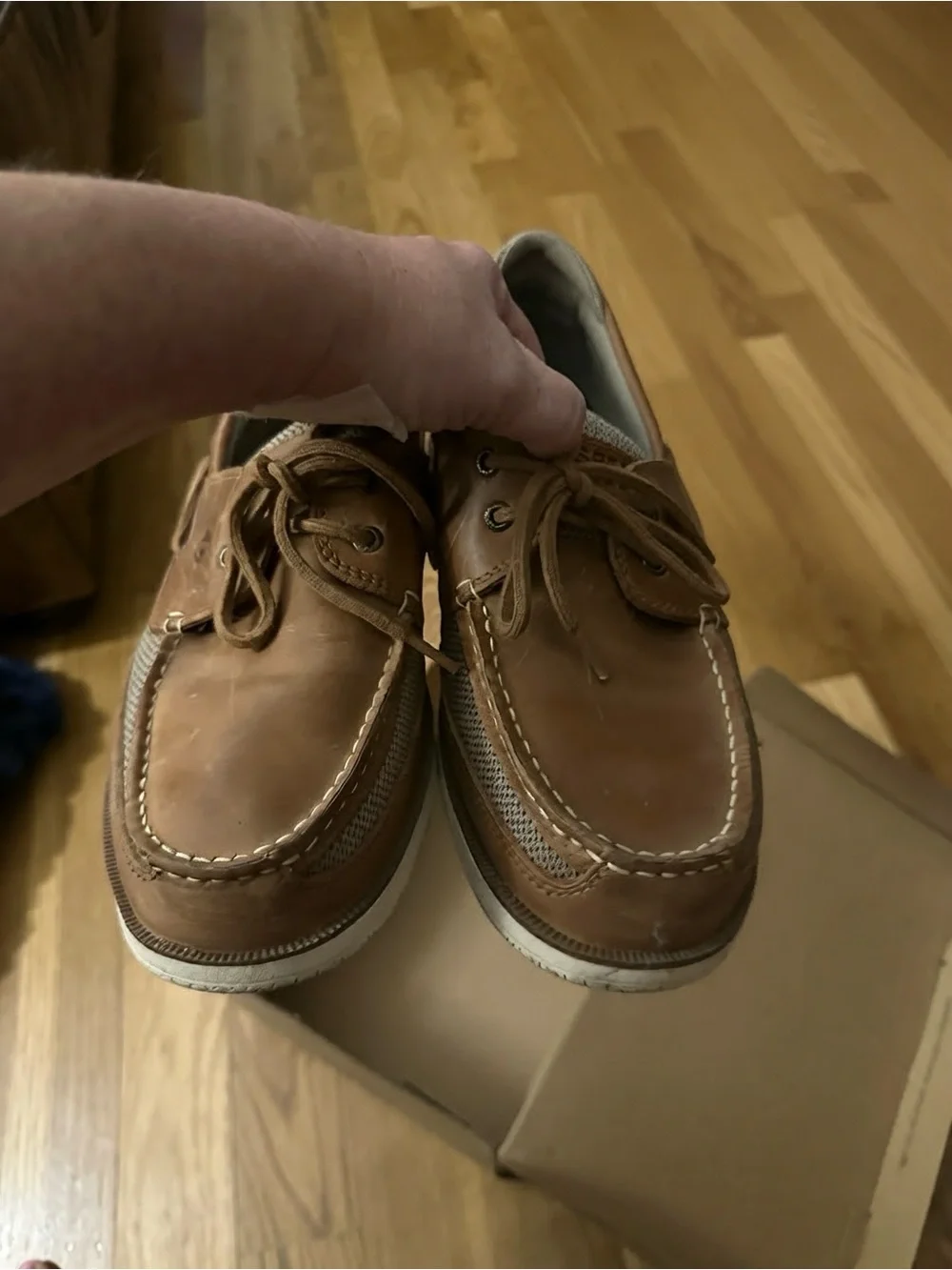 Sperry Surveyor 2-Eye Sonora Brown Leather Shoes 12W